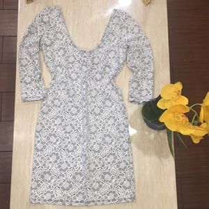White and Black Floral Dress